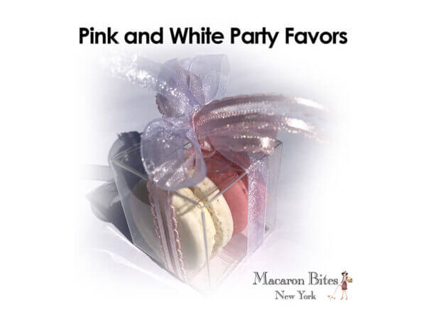 French Macarons Party Favors - 25 Pack (Pink and White) - Image 2