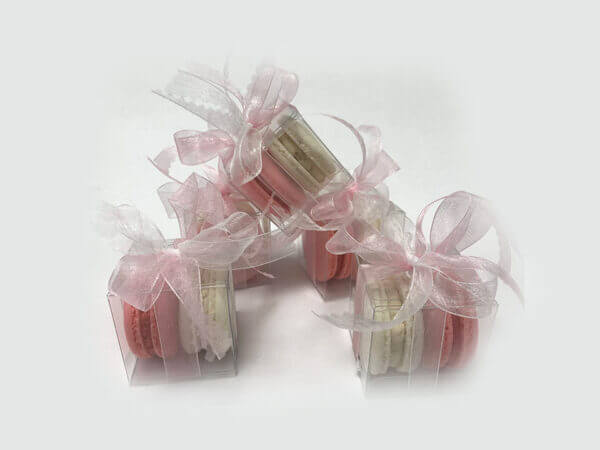 French Macarons Party Favors - 25 Pack (Pink and White) - Image 3