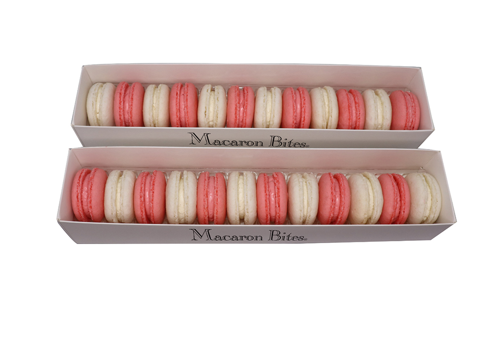 French Macaron</br> Pink and White Checkered