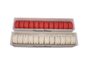 Red Velvet and Vanilla Macaron Cookie Gift Box, 24 Count